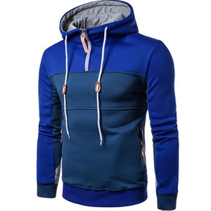 Autumn Winter Fashion Color Stitching Hoodies