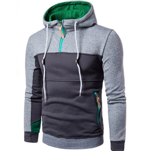 Autumn Winter Fashion Color Stitching Hoodies