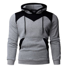 Load image into Gallery viewer, Fleece Men Color Stitching Velvet Hoodies