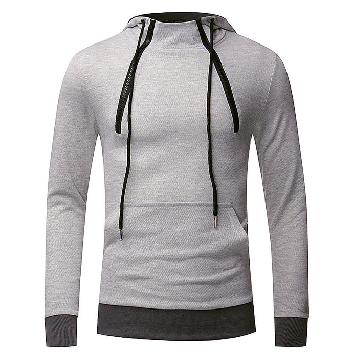 Fashion Basic Pure Color Men Sweatshirts