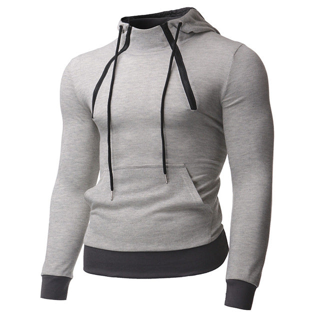 Fashion Basic Pure Color Men Sweatshirts
